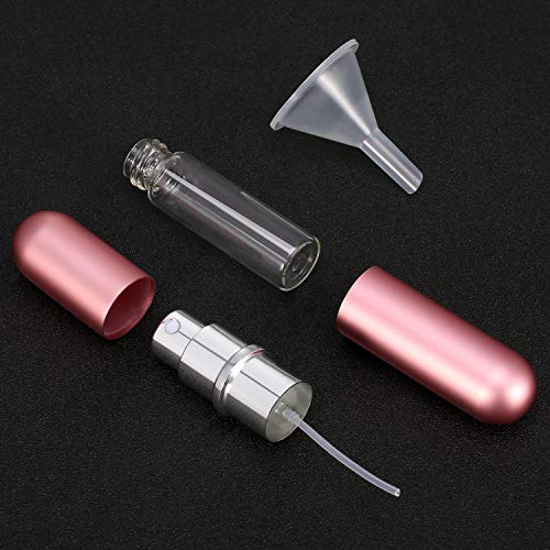 Atomizador de Perfume,Morbuy Mini Portátil Vacía Pulverizador Frascos Dosificador Recargable de Perfume de Afeitado con Bomba de Embudo y Pipeta para Viaje en Bolso (5ml, 3PCS)