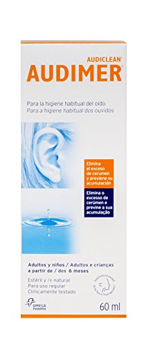 Audimer Spray Higiene Habitual del Oído Elimina Exceso de Cera y Previene la Acumulación de Cerumen Apto Uso Diario, 60 ml