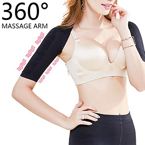 Auivguiv Moldeador De Brazos Mujer Adelgazante Control Shapers Posture Correction Cuerpo Hombro Posture Correcta (Negro, L)