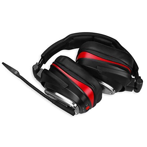 Auricularesn gaming inalámbricos Gaming con Bass 7.1 Surround y Orejeras de metal auriculares con microfono para PS4, Nintendo Switch ,PC