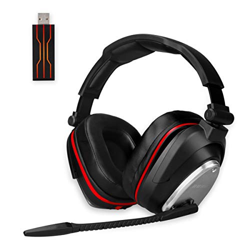 Auricularesn gaming inalámbricos Gaming con Bass 7.1 Surround y Orejeras de metal auriculares con microfono para PS4, Nintendo Switch ,PC