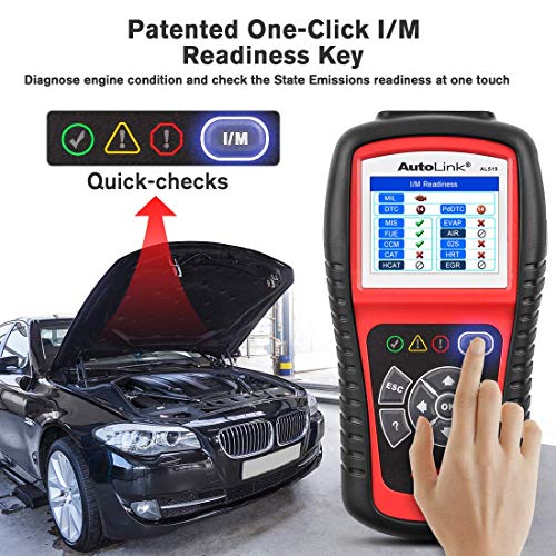 Autel Autolink AL519 OBD2 Diagnósticos Coche OBD2 Escáner Lector de Código de Error del Motor con el Modelo Mejorado 6, Versión Avanzada de AL319