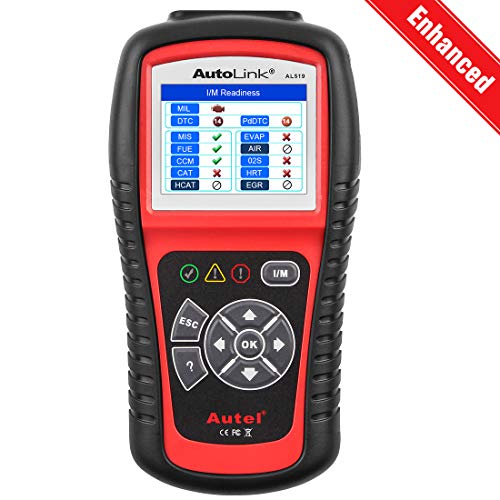 Autel Autolink AL519 OBD2 Diagnósticos Coche OBD2 Escáner Lector de Código de Error del Motor con el Modelo Mejorado 6, Versión Avanzada de AL319