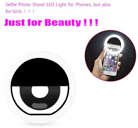 AUTOPkio Anillo de luz Selfie, 36 LED Light Ring USB Recargable Ajustable 3 Modos de Luz para Youtube, Tiktok, Teléfonos, Vlog, Maquillaje (Negro)