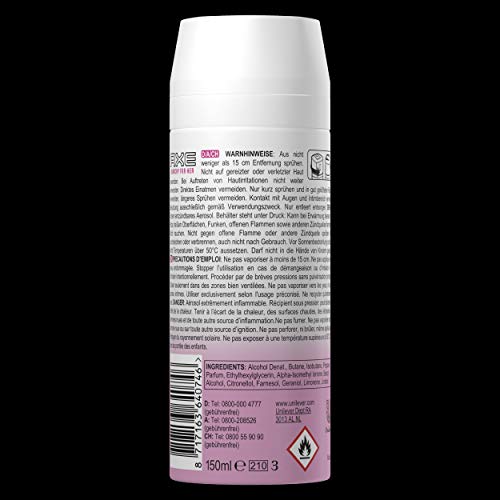 Axe Axe Anarchy for Her - Spray corporal sin sales de aluminio, 150 ml