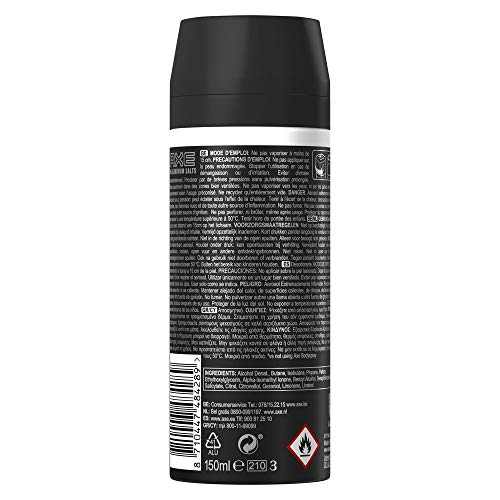 AXE Black - Desodorante Bodyspray para hombre, 48 horas de protección, 150 ml, pack de 3