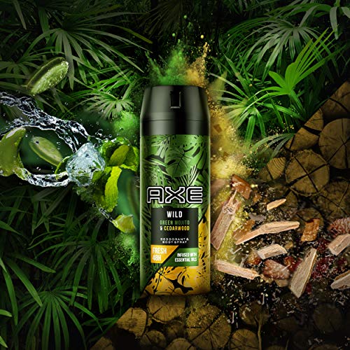 Axe Wild - Fragancia de larga duración Green Mojito y Cedarwood sin sales de aluminio, 1 unidad