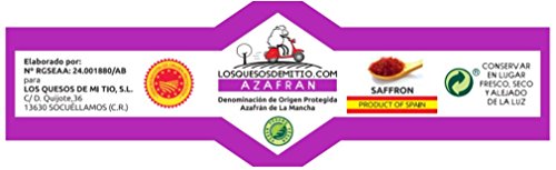 Azafrán de la Mancha (especia Denominación de Origen Protegida, 1g, España)