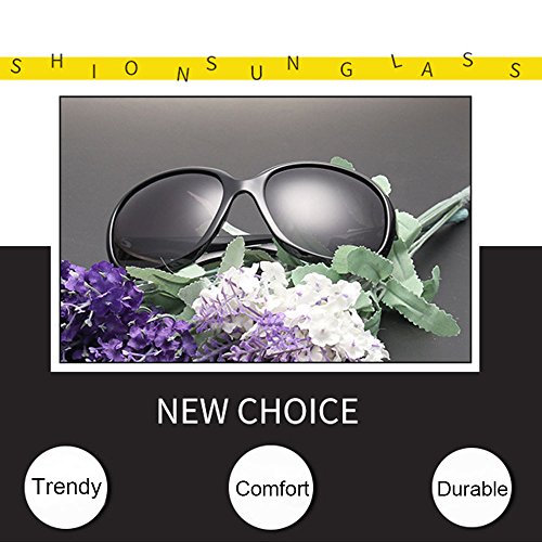 B BIDEN BLDEN Mujer Grande Gafas De Sol moda polarizadas gafas UV400 Protección Para Conducción GL3113-WHITE