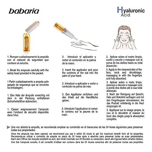 Babaria Ampollas Facial Babaria Ac Hialuronico, 5 Unidades 2 ml