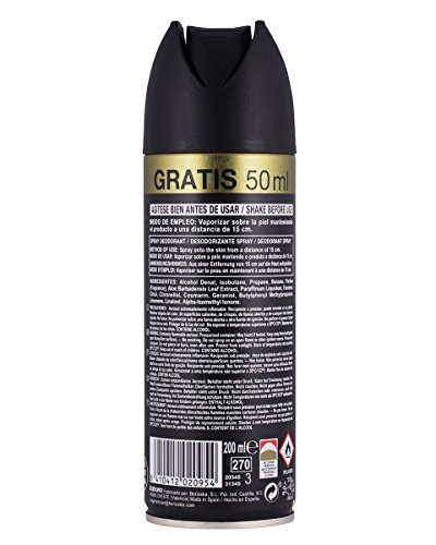 Babaria Desodorante Spray corporal Black Gold hombre sin aluminio 200ml