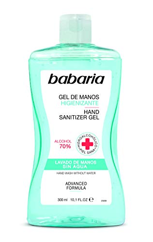 BABARIA HIGIENIZANTE 70% Alcohol Gel DE Manos 300ML SANITIZER HIGIEN 300 M, Negro, Estándar