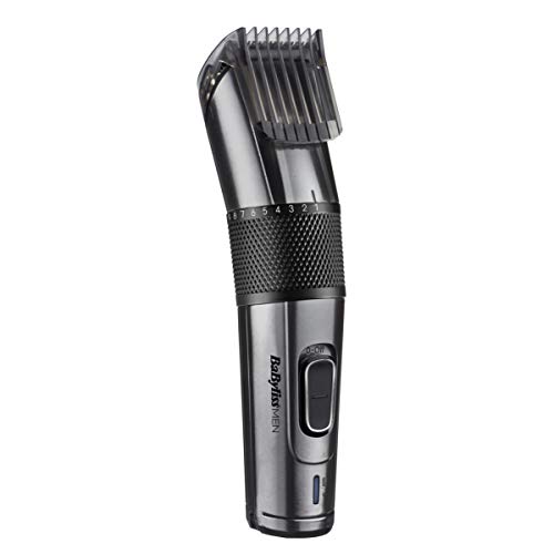 BaByliss MEN E978E Cortapelos profesional, cuchillas de titanio de carbono, 60 minutos de autonomía, uso con/sin cable, 26 longitudes de corte de 0.5 a 25mm