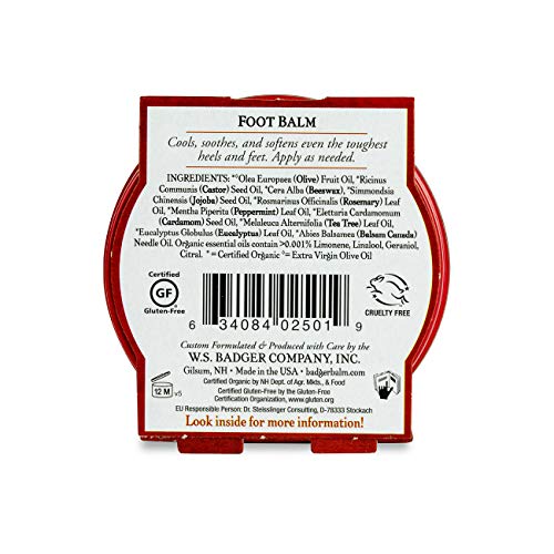 Badger Foot Balm – anticallos, 1er Pack (1 x 56 g)