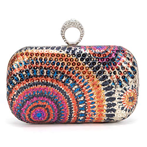 BAIGIO Bolso Fiesta Mujer Lentejuelas, Clutch Bolso de Noche Boda Cartera de Mano Cadena para Ceremonia Novia, Colores