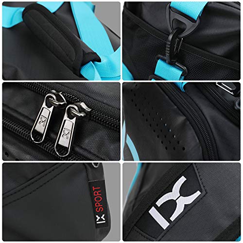 BAIGIO Bolso Impermeable Deportivo, Bolsa de Gimnasio Separada en Seco y Húmedo, Bolsa de Deporte con Compartimento de Zapatos, para Hombres y Mujeres para Viajes Gimnasio Fitness Natación