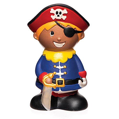 Baker Ross- Huchas de cerámica en forma de pirata (Pack de 2) - Actividad de manualidades infantiles