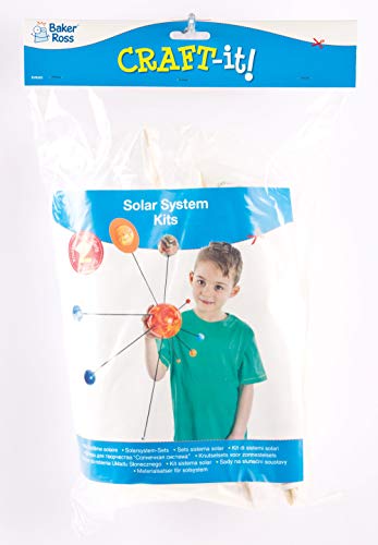 Baker Ross Juguete Educativo Crea tu Propio Sistema Solar (Paquete de 2 kits) Manualidades creativas para niños