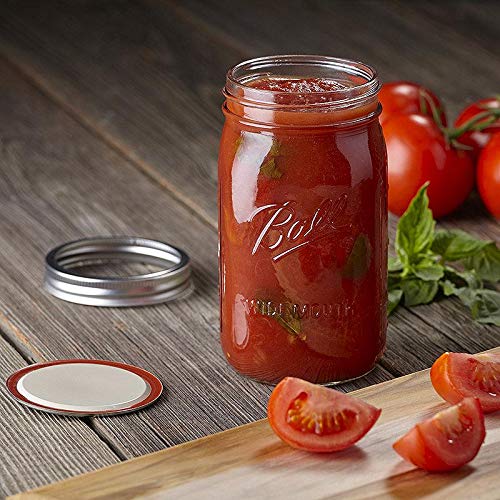 BALL MASON JARS 1440006704 - Paquete de 4 frascos de 945 ml para conserva con boca ancha