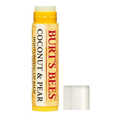 Bálsamo labial hidratante de origen 100 % natural Best of Burt's Bees. Pack múltiple con cera de abejas original, fresa, coco y pera y vainilla con cera de abejas y extractos de frutas - 4 tubos