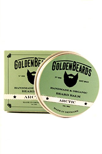 Bálsamo Orgánico para Barba Arctic 30ml - Golden Beards - 100% Natural y Orgánico. Aceite de Jojoba y aceite de argán hidrata tu barba y piel, Obtén una barba perfecta.