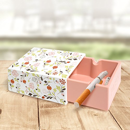 Balvi Cenicero Bloom Estampado de Flores con Tapa Melamina