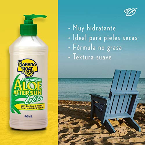 Banana Boat After Sun Lotion - Crema Hidratante y Reparadora para Después de la Exposión al Sol , Loción Solar Aftersun de 470 ml