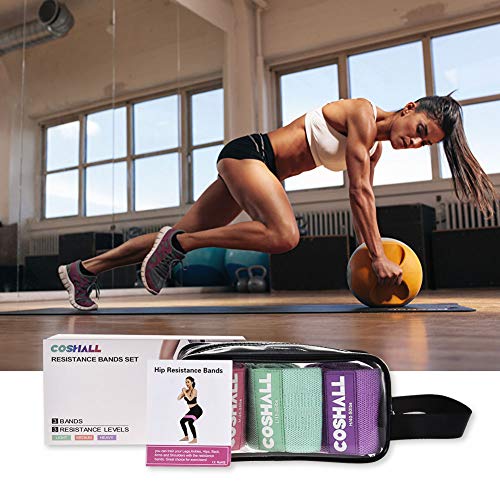 Bandas Elásticas Fitness Conjunto,Bandas De Resistencia Para Mujeres Bandas De Ejercicios Para Piernas y Glúteos - 3 Niveles Bandas De Cadera Antideslizantes Para Sentadillas Glute Yoga Pilates