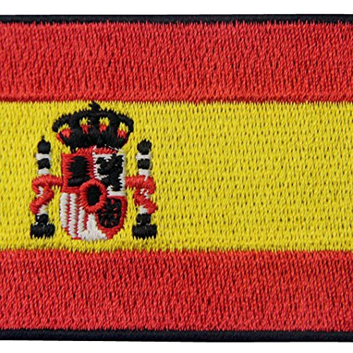 Bandera de España Español EEmblema nacional Parche Bordado de Aplicación con Plancha