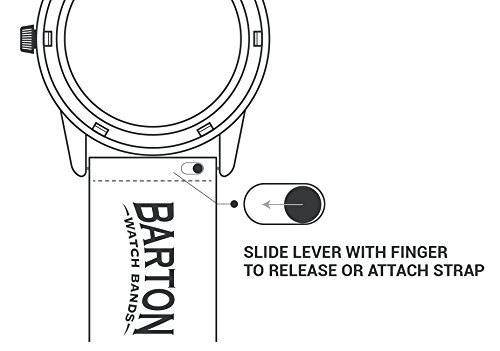 Barton Elite - Correas de reloj de silicona - Enganche rápido - Color a elegir - 18 mm, 19 mm, 20 mm, 21 mm, 22 mm, 23 mm y 24 mm