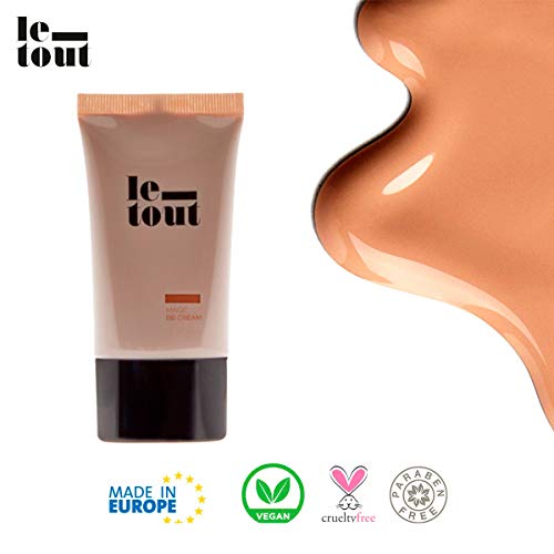 BB Cream Le-Tout - Crema Hidratante de Tono Medio, BB Cream Vegana, Protección Solar SPF 30, Sin Parabenos