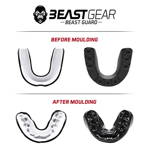 Beast Gear - Protector Bucal Boxeo/Protector de Encía 'Beast Guard' - para Boxeo, MMA, Rugby, Muay Thai, Hockey, Judo, Karate, Artes Marciales y Todos los Deportes de Contacto