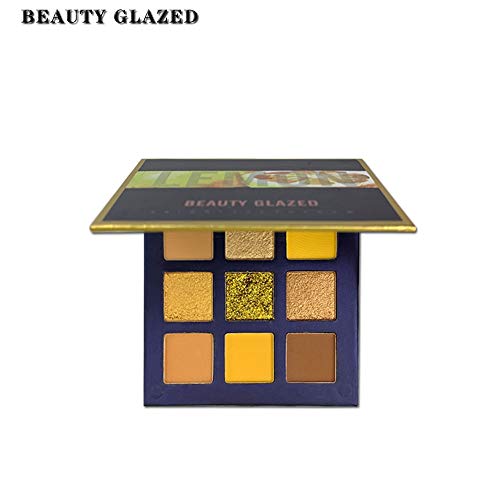 Beauty Glazed 9 colores de sombra de ojos Shine Diamond pigmentos de maquillaje sombra impermeable profesional del brillo del reflejo desnuda maquillaje de ojos Paleta # 09