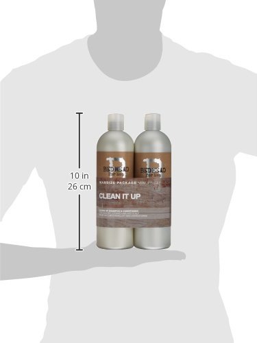 Bed Head by TIGI Set Clean It Up para hombre Champú 750 ml y Acondicionador 750 ml