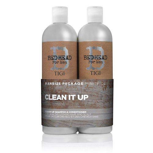 Bed Head by TIGI Set Clean It Up para hombre Champú 750 ml y Acondicionador 750 ml