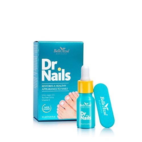 Belle Azul - Dr.Nails - Tratamiento Anti-Hongos para Uñas con Aceite de Argán Orgánico Puro, Rápido y Eficaz, Antibacteriano, Antiséptico y desinfectante, 10ml