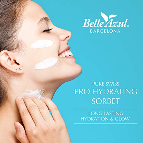 Belle Azul - PURE SWISS Gel crema Facial de Día ligera Antiedad, Enriquecida con Ácido Hialurónico y Vitamina C, Hidratante y nutritiva, todo tipo de pieles, acabado no graso y refrescante, 50ml