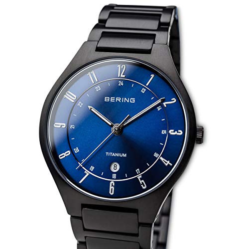 BERING Reloj Analógico para Hombre de Cuarzo con Correa en Titanio 11739-727