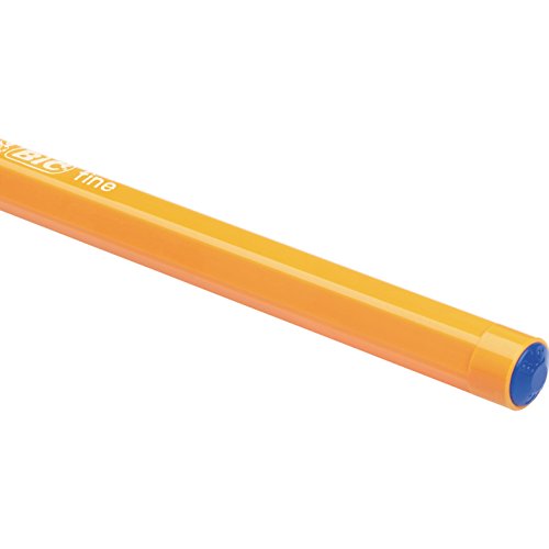 BIC Orange Original Fine bolígrafos punta fina (0,8 mm) - Azul, Caja de 20 unidades