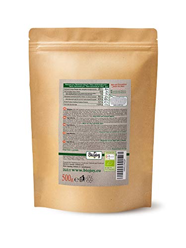 Biojoy Bayas de Goji orgánicas, sin azufre y azúcar Lycium barbarum (0,5 kg)