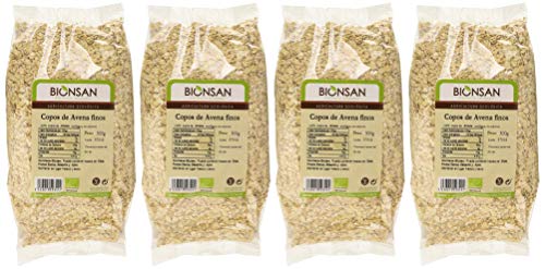 Bionsan Copos De Avena Finos Ecológicos - 4 bolsas de 500gr -Total: 2000gr