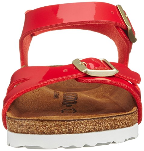 Birkenstock Rio, pestaña Trasera para Niñas, Rojo (Vernis Tango Red), 26 EU