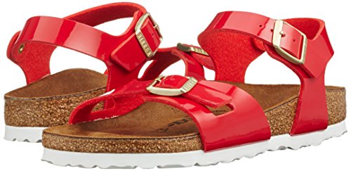 Birkenstock Rio, pestaña Trasera para Niñas, Rojo (Vernis Tango Red), 26 EU