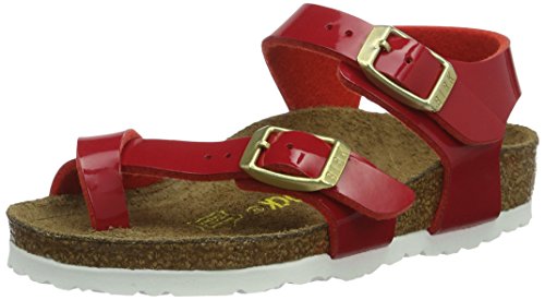 Birkenstock Taormina, pestaña Trasera para Niñas, Rojo (Vernis Tango Red), 29 EU