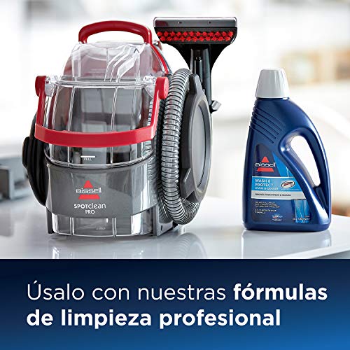 Bissell 1558N Limpiador a Mano para Manchas y alfombras, 750 W, 6.4 litros, 84 Decibelios, Plastic, Rojo/Negro