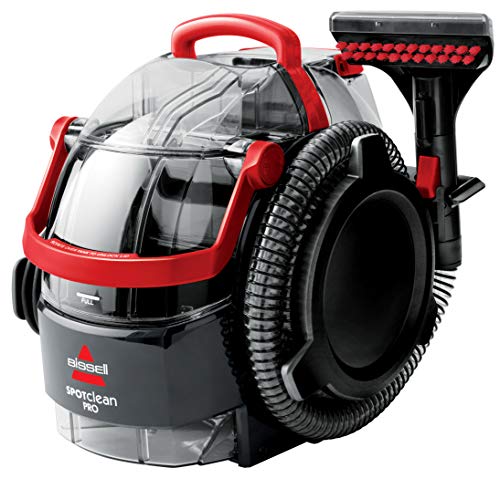 Bissell 1558N Limpiador a Mano para Manchas y alfombras, 750 W, 6.4 litros, 84 Decibelios, Plastic, Rojo/Negro