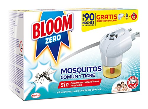 Bloom Zero Electrico Líquido contra mosquitos común y tigre Aparato + 2 Recambios