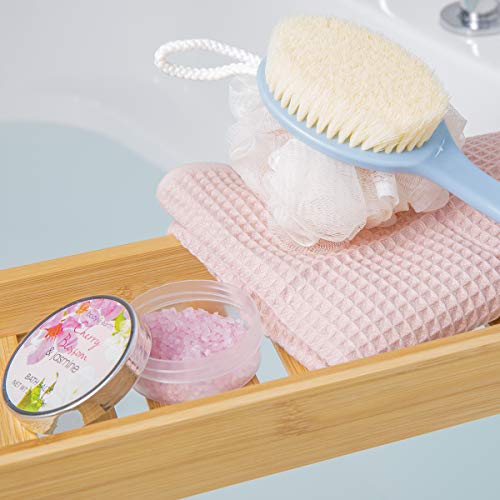 Body & Earth Set de Regalo de Baño con Bañera de Plástico, Set de Baño y Ducha de 8 Piezas con Fragancia Cerezo y Jazmín