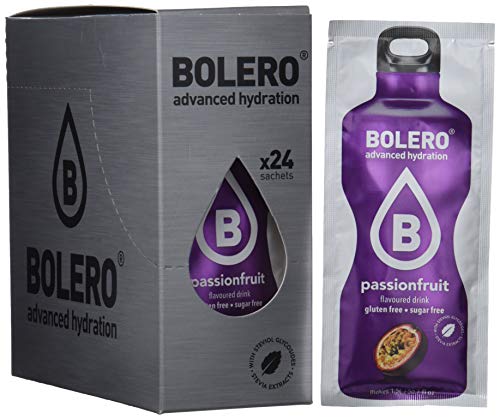 Bolero Bebida Instantánea sin Azúcar, Sabor Maracuyá - Paquete de 24 x 9 gr - Total: 216 gr