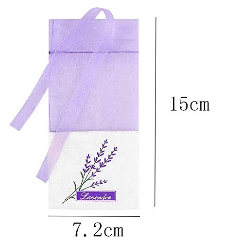 Bolsa de Lavanda Vacía, 20 Piezas Bolsita de Lavanda con Cordón Bolsa de Perfume púrpura vacía Bolsa de Lavanda Bolsas de Algodón Lavanda para Lavanda Especias y Hierbas (Violeta Claro)